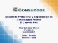 Desarrollo Profesional y Capacitacin en Contratacin Pblica El Caso de Per