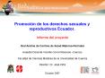 Promocin de los derechos sexuales y reproductivos Ecuador'