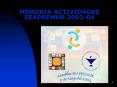 MEMORIA ACTIVIDADES SEAPREMUR 200304