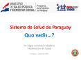 Ministerio de Salud Pblica y Bienestar Social Sistema de Salud de Paraguay