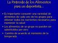 La Pirmide de los Alimentos para un deportista'''