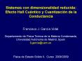 Sistemas con dimensionalidad reducida: Efecto Hall Cuntico y Cuantizacin de la Conductancia