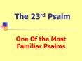 The 23rd Psalm