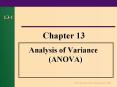 Analysis of Variance ANOVA