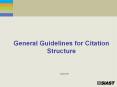 General Guidelines for Citation Structure