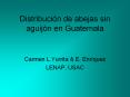 Distribucin de abejas sin aguijn en Guatemala