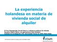 La experiencia holandesa en materia de vivienda social de alquiler