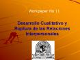 Desarrollo Cualitativo y Ruptura de las Relaciones Interpersonales
