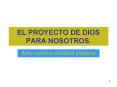 EL PROYECTO DE DIOS PARA NOSOTROS'