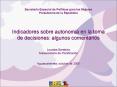 Indicadores sobre autonomia en la toma de decisiones: algunos comentrios