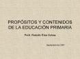 PROPSITOS Y CONTENIDOS DE LA EDUCACIN PRIMARIA