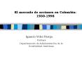 El mercado de acciones en Colombia: 19301998