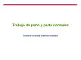 Trabajo de parto y parto normales