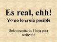 Es real, ehh Yo no lo crea posible Solo necesitars 1 hoja para realizarlo