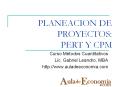 PLANEACION DE PROYECTOS: PERT Y CPM