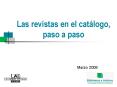 Las revistas en el catlogo, paso a paso