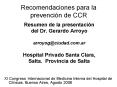 Recomendaciones para la prevencin de CCR