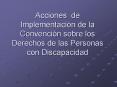 Acciones de Implementacin de la Convencin sobre los Derechos de las Personas con Discapacidad