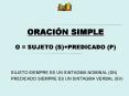 ORACIN SIMPLE O SUJETO S PREDICADO P