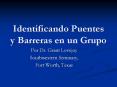Identificando Puentes y Barreras en un Grupo