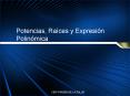 Potencias, Races y Expresin Polinmica