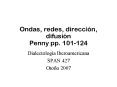 Ondas, redes, direccin, difusin Penny pp' 101124