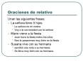 Oraciones de relativo