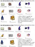 Las instrucciones en clase: Empareja los dibujos con las instrucciones