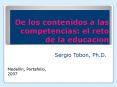 De los contenidos a las competencias: el reto de la educacion