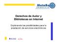 Derechos de Autor y Bibliotecas en Internet