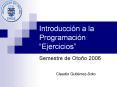 Introduccin a la Programacin Ejercicios