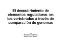 El descubrimiento de elementos reguladores en los vertebrados a travs de comparacin de genomas Por P
