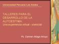 Universidad Peruana Los Andes TALLERES PARA EL DESARROLLO DE LA AUTOESTIMA' Una experiencia virtual