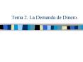 Tema 2' La Demanda de Dinero'