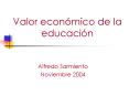 Valor econmico de la educacin