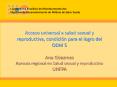 Acceso universal a salud sexual y reproductiva, condici
