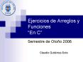 Ejercicios de Arreglos y Funciones En C