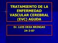 TRATAMIENTO DE LA ENFERMEDAD VASCULAR CEREBRAL EVC AGUDA