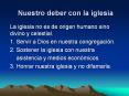 Nuestro deber con la iglesia