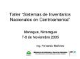 Taller Sistemas de Inventarios Nacionales en Centroamerica