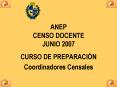 ANEP CENSO DOCENTE JUNIO 2007