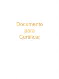 Documento para Certificar