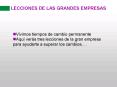 LECCIONES DE LAS GRANDES EMPRESAS