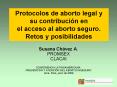 Protocolos de aborto legal y su contribucin en el acceso al aborto seguro' Retos y posibilidades