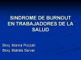 SINDROME DE BURNOUT EN TRABAJADORES DE LA SALUD