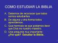 COMO ESTUDIAR LA BIBLIA