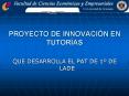 PROYECTO DE INNOVACIN EN TUTORAS