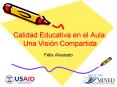 Calidad Educativa en el Aula: Una Visin Compartida