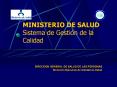 MINISTERIO DE SALUD Sistema de Gesti