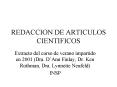 REDACCION DE ARTICULOS CIENTIFICOS